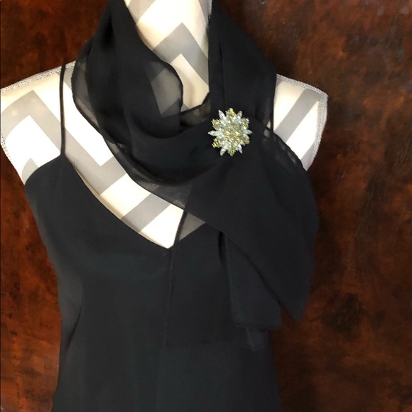 Long Paige Vintage New York Black Cocktail Dress with a Flirty Hem SHIPS FREE - Picture 1 of 11